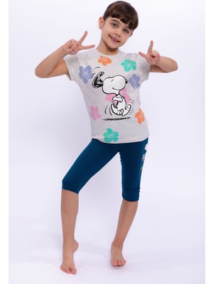 Snoopy  Bejmelanj Kız Çocuk Tayt Takım