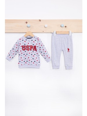 U.S. Polo Assn. Fishes Karmelanj Erkek Bebek Uzun Kollu Takım