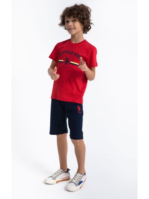 U.S. Polo Assn. Erkek Garson Kapri Takımı Kırmızı