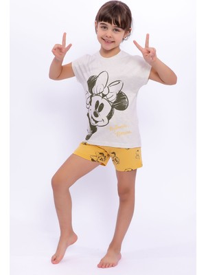 Minnie Mouse  Kremmelanj Kız Çocuk Şort Takım
