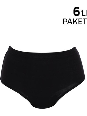 Tutku Kadın Ribana Bato Külot 6 Lı 922 | Siyah