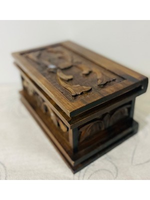 Myk Şifreli Takı Sandığı Ceviz Oyma Sandık Kriptolu Sihirli Takı Kutusu