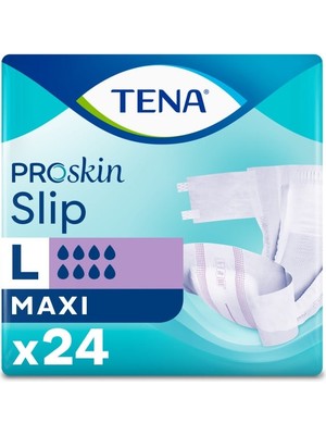 Tena Slip Maxi Bel Bantlı Hasta Bezi, Büyük Boy (L), 8 Damla, 24'Lü Paket