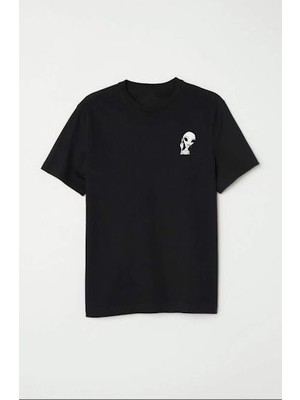 Finezza Ufo Baskılı Pamuk Beyaz T-Shirt S Beden - 947