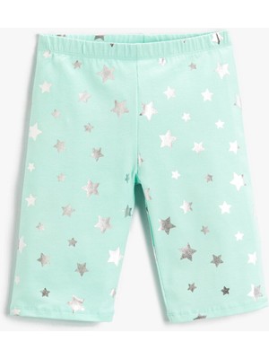 Koton Kız Çocuk Yıldız Baskılı Kısa Tayt Pamuklu