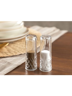 English Home Palle Cam Tuzluk Biberlik Şeffaf 11 Cm Mutfak Aksesuarı 2 Parça
