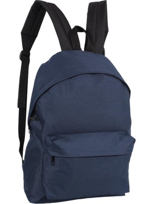 HBCV Lacivert Unisex Günlük ve Okul Sırt Çantası – 43x12x30 cm, Düz Desen, Fermuarlı, Hafif ve Dayanıklı