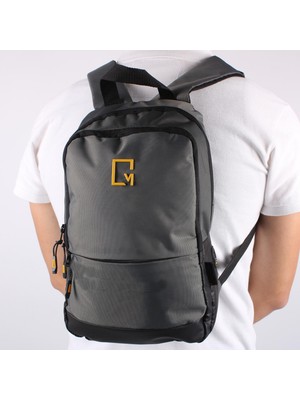 Bagacar Mega Model 1028 Gri Erkek Premium Sırt Çantası
