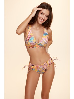 No Gossip Vogue Sürgülü Bikini Tek Alt Yaprak Desenli 229207