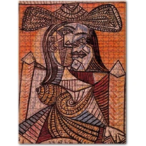 Seated Woman, 1938 By Picasso 120 Parça Puzzle Yapboz Mdf (Ahşap)