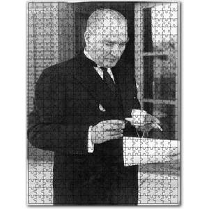 Atatürk Smokinli Kahve Sigara 120 Parça Puzzle Yapboz Mdf (Ahşap)