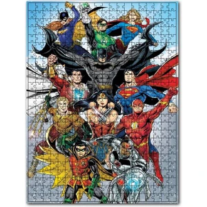 Süper Kahramanlar Bir Arada 120 Parça Puzzle Yapboz Mdf (Ahşap)