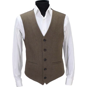 Mentor Regalo Erkek Yelek V Yaka Kahve Balıksırtı 50353