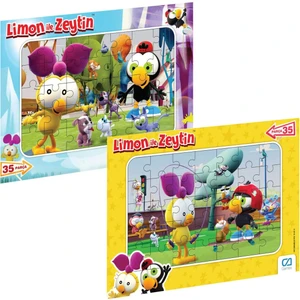 Limon Ile Zeytin Frame Puzzle 35 Parça 2'li Puzzle Seti
