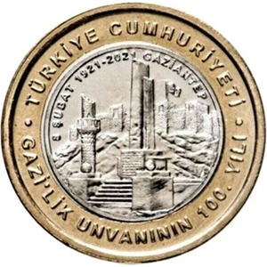 Gaziantep'e Gazilik Unvanının 100.YILI (Tedavül) Hatıra Parası