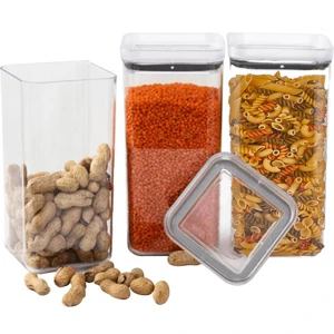 Rossel Premium Vakum Kapaklı Kristal Saklama Kabı 1700 ml 3'lü