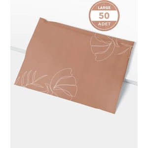 Akal Batu No1 50'li Large 40X50X7CM Desenli Kargo Poşeti - Pudra