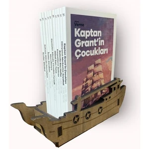 Halk Kitabevi 10' Lu Çocuk Klasikleri ve Ahşap Kitap Teknesi