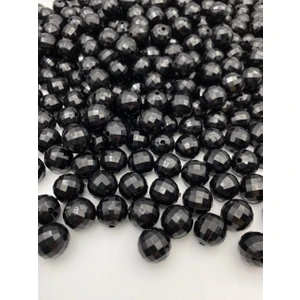 16MM Siyah Renk Akrilik Dünya Model Boncuk ,disko Topu Hobi Takı Boncuğu ( 100GR,~43ADET)