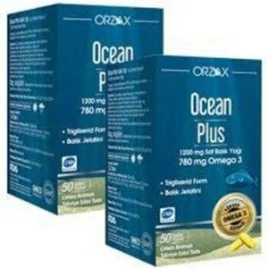 Ocean Plus Omega 3 1200 Mg 50 Kapsül Balık Yağı  2 Adet