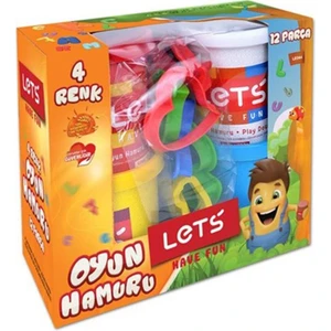 Lets Oyun Hamuru 4 Lü / 8 Kalıplı 12 Parça L8344