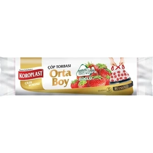 Büzgülü Çilek Kokulu Orta Boy 55X60 Çöp Poşeti