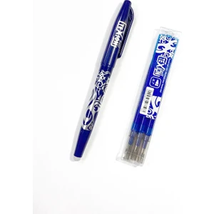 Sert Kırtasiye Silinebilir Tükenmez Kalem 07 Mavi Renk 12Lİ Pk + 3lü Yedek Hediye