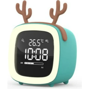 Zshskj Karikatür Geyik Şekli Çocuk Erteleme Çok Fonksiyonlu USB Şarj Edilebilir Öğrenci LED Çalar Saat (Yurt Dışından)