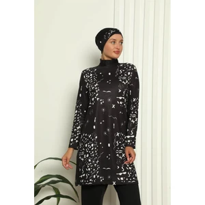 Tam Tesettür Dijital Desenli Mayo 31052