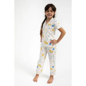 Fruits Vanilya Kız Çocuk Gömlek Pijama Takımı