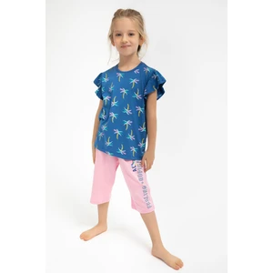 Feeling Tropical Cobalt Mavi Kız Çocuk Kapri Takım