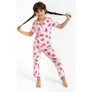 Watermelon Açık Pembe Kız Çocuk Gömlek Pijama Takımı