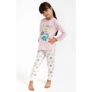 Cute Animals Açık Pembe Kız Çocuk Pijama Takımı
