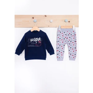 U.S. Polo Assn. Fishes Lacivert Erkek Bebek Uzun Kollu Takım