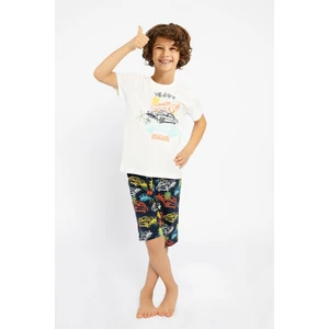 Enjoy Summer Krem Erkek Çocuk Bermuda Takım