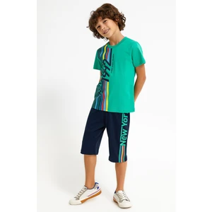 Newyork Kivi Yeşili Erkek Çocuk Kapri Takım