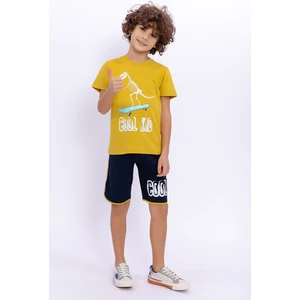 Cool Kid Safran Sarısı Erkek Çocuk Bermuda Takım