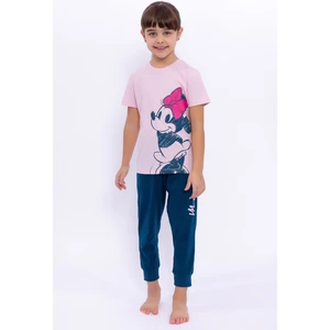 Minnie Mouse  Açık Pembe Kız Çocuk Pijama Takımı