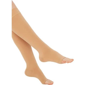 912 Diz Altı Varıs Çorabı (Açık Burun) Siyah M(2)