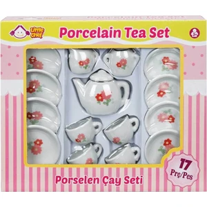Porselen Çay Takımı 17 Parça 21682 Çiçek Desenli