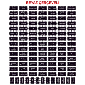Egesta 111 Adet Kuruyemiş - Baharat - Bakliyat Kavanoz Etiket Sticker