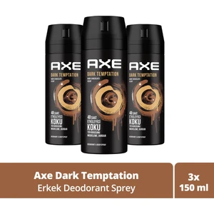 Erkek Deodorant & Bodyspray Dark Temptation 48 Saat Etkileyici Koku 150 Ml X3
