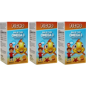 3 Kutu Fisho Balık Yağı Şurubu 150 Ml
