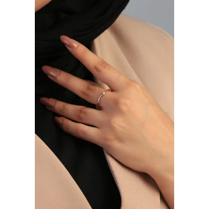 Silver Minimal Ayarlanabilir Taşlı Kemik 925 Ayar Gümüş Yüzük