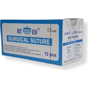 Ipek Iplik No:3/0 Yukarı Keskin 3/8 20 Mm 75 Cm