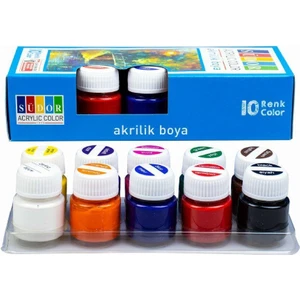 Akrilik Boya 15 ml x 10 Renk