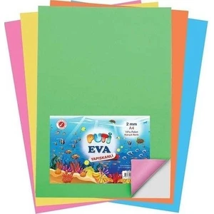 A4 Eva Yapışkanlı 10 Renk Karışık