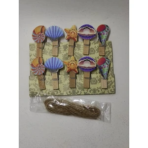 Mini Mandal 10 Lu Ahşap Tasarımlı Dekoratif Fotoğraf Mandalı
