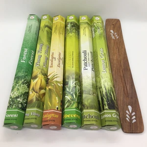 6 Çeşit Tütsü 120 Tütsü Çubuğu Orman, Ylang, Okaliptüs, Aloevera, Paçuli, Limonotu ve Tütsülük