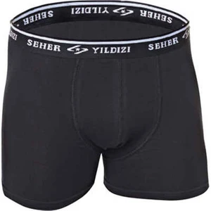 Seher Yıldızı Likralı Erkek Boxer 0060 | Siyah